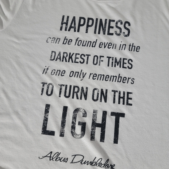 Harry Potter‎ White Crew Neck Shirt Size XXL Happiness Can Be Found Short Sleeve - Picture 6 of 8
